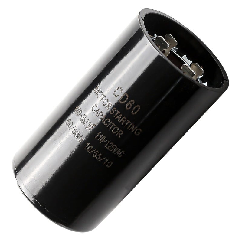 Seentech 460-552 uf/MFD 110-125 VAC ±20% CD60 Round Motor Start Capacitor 50/60 Hz AC Electric Motor Universal Fit for AC Motor Run or Fan Start and Cool or Heat Pump Air Conditioner - Image 1